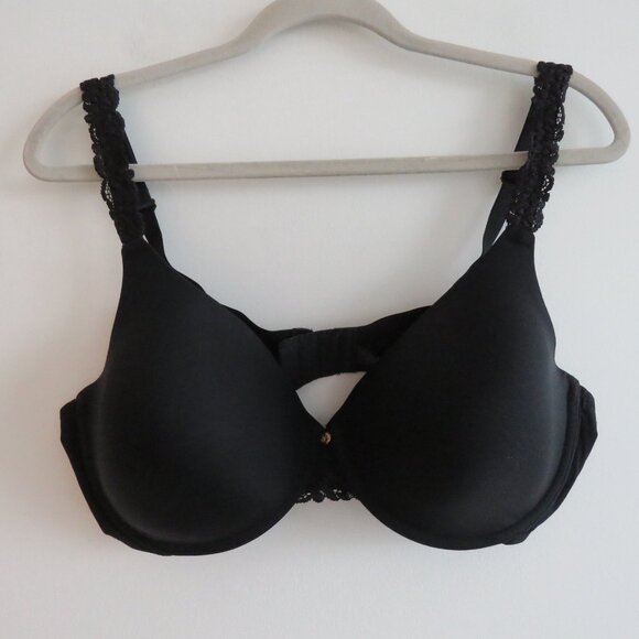 NATORI Body Double Lace Trim Contour Underwire Bra in Black - Size 38DD - Picture 2 of 11